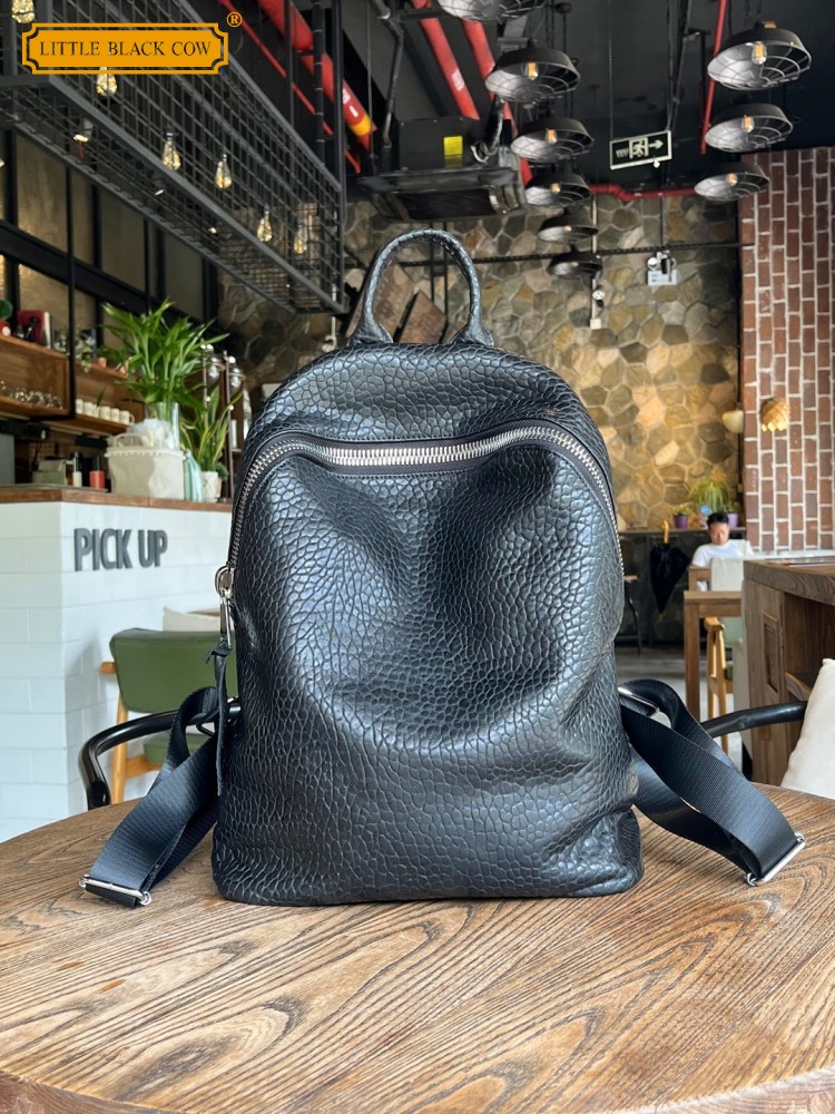 Мягкий повседневный рюкзак из  – обзор и цена Genuine Leather Backpack