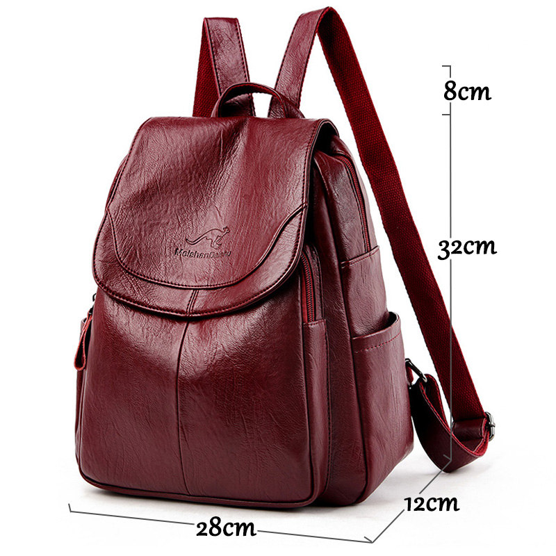 Винтажный рюкзак из мягкой кож – обзор и цена Genuine Leather Backpack