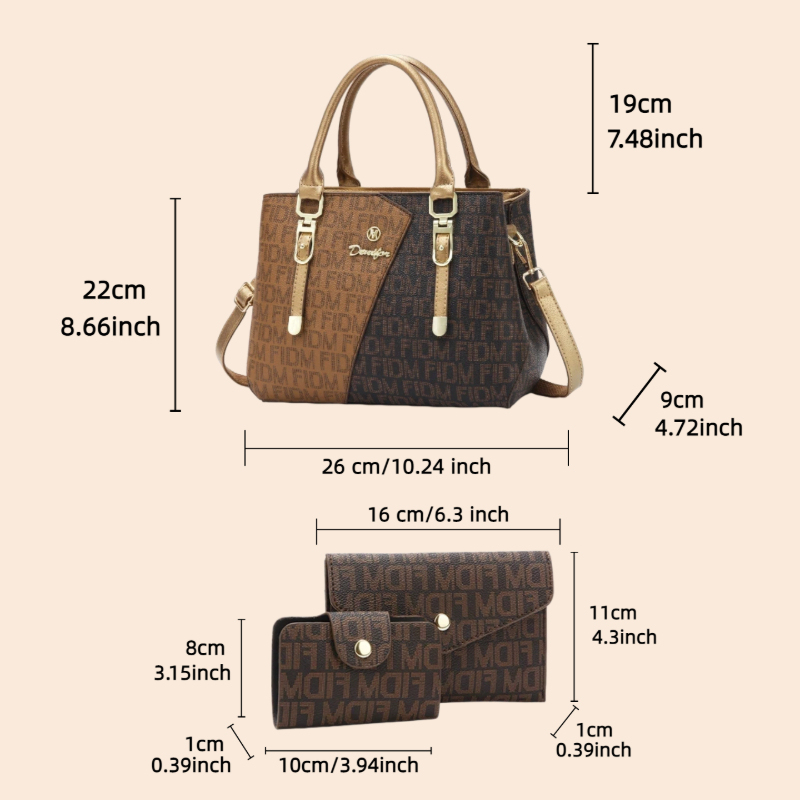 Набор из 3 женских сумок, роск – обзор и цена Luxury Bags Casual