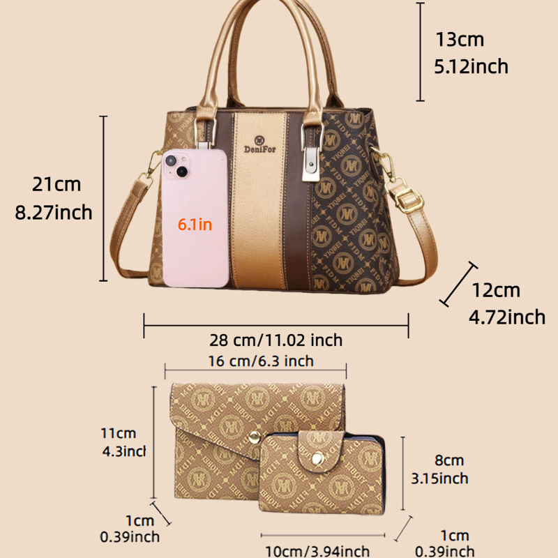 Набор из 3 женских сумок с ком – обзор и цена Luxury Bags Casual