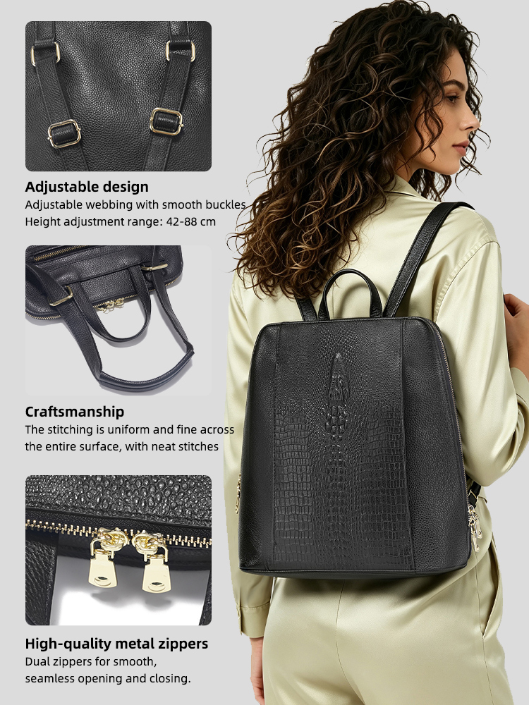 Женский рюкзак Zency из натура – обзор и цена Genuine Leather Backpack